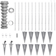 Vidaxl clôture à mailles losangées et poteaux acier galvanisé 25x1 m 141507