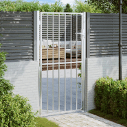 Vidaxl portail de jardin 100x180 cm acier inoxydable 376472