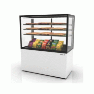 Vitrine neutre INTEGRA sur base - 1200 mm - 4 niveaux - H1400 mm - IN120/80-140N | Sayl Barcelona- Accès arrière - 674005069876