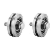 Roue à gorge carrée 100mm avec 1 roulement à billes - Lot de 2 Roue à gorge carrée 100mm avec 1 roulement à billes - Lot de 2