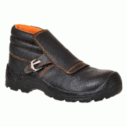 Botte Soudeur Cuir Protection Étincelles - Noir / 42