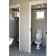 Bungalow sanitaire de chantier avec 2  WC à l'anglaise, un urinoir et un lave main - SSU