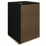 Comptoir Vertigo T01 avec tiroir MDF naturel et noir 60x60x93cm