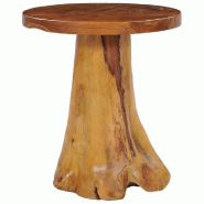 Décoshop26 - Table d'appoint ronde en racine de teck massif – pièce artisanale unique – bois naturel DEC037051 - Bois massif 3000263068073