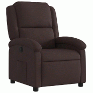 Fauteuil inclinable Marron foncé Tissu Modèle Jervellaix - 371756