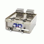 Friteuse professionnelle 2 X 10 L ECO - 400V - avec robinet de vidange, inox – Maxima