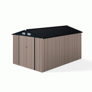 Helloshop26 - Abri de jardin métallique 350 x 223 x 197 cm espace de rangement sécurisé toit incliné design contemporain en métal 20_0020119 - m�
