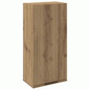 Helloshop26 - Armoire de salle de bain murale gain de place 32 x 20 x 67 cm design classique en bois d'ingénierie chêne artisanal 02_0050978 - Bois