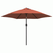 Helloshop26 - Parasol d'extérieur avec mât métallique terre cuite 300 cm 02_0008271 - métal 3000442182729
