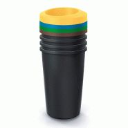 Keden - Compacta R Jeu de 4 Poubelles de Recyclage 45L chacune de couleur Multicolore - multicolore plastique ZA5480