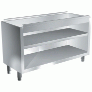 Meuble inox sur mesure avec clayette P 600 mm -