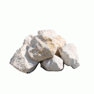 Pierre calcaire 70/120 blanc ivoire - Idéal pour mur à gabion