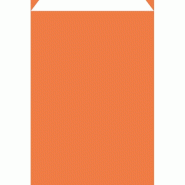 Pochettes cadeau kraft lisse orange givrée 7x12cm - par 150