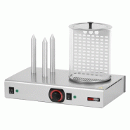 RM GASTRO Hot dog 3 plots avec panier et manchon en verre REDFOX - HD 03 N - REDFOX - 0615402824934