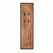 SIT Möbel Porte-manteau mural | 4 crochets doubles | Acacia naturel | Métal recyclé noir antique | L 35 x P 8 x H 110 cm - multicolore multi-matér SIT Möbel Porte-manteau mural | 4 crochets doubles | Acacia naturel | Métal recyclé noir antique | L 35 x P 8 x H 110 cm - multicolore multi-matér