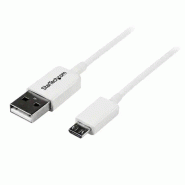 StarTech Cble Micro USB 1 m - A vers Micro B - Blanc