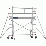 Échafaudage roulant aluminium AL 255 version garde-corps - Hauteur de travail : 3,90 m - DUARIB - 613822 Échafaudage roulant aluminium AL 255 version garde-corps - Hauteur de travail : 3,90 m - DUARIB - 613822