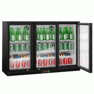 Arrière-bar réfrigéré 3 portes battantes vitrées - 320 litres | BKTG3SN