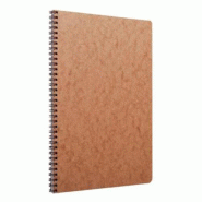 Clairefontaine Lot de 5 Cahier Age Bag A4, 100p./50 feuilles 90 g/m² reliure intégrale, couv. Coloris tabac, quadrillé 5x5 - 3329687814227