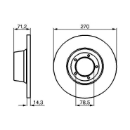 Disque de frein Bosch 0986478190 - boîte de 2 disques - plein - avant - 5 trous - épaisseur 14,4 mm Disque de frein Bosch 0986478190 - boîte de 2 disques - plein - avant - 5 trous - épaisseur 14,4 mm