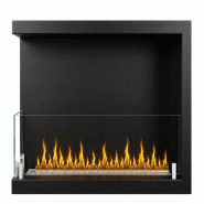 Divina Fire Cheminée D'Angle Intégrée Au Bioéthanol, Bio-Cheminée D'Angle 60X45 Sutri 60 Sx - noir 8055829980424