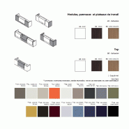 Grande banque d'accueil Z2 finition coloris bois - Officity - Blanc mat, Noyer Canaletto, 426_0