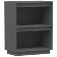 Helloshop26 - Armoire console bois de pin rustique 60 x 34 x 75 cm grand espace rangement déco salon en gris 02_0048111 - gris Bois massif 3000235118 Helloshop26 - Armoire console bois de pin rustique 60 x 34 x 75 cm grand espace rangement déco salon en gris 02_0048111 - gris Bois massif 3000235118