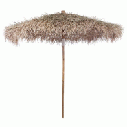 Helloshop26 - Parasol en bambou avec toit en feuille de bananier 270 cm 02_0008582 - Bambou 3000457882720