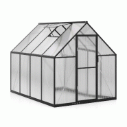 Helloshop26 - Serre de jardin avec accès piéton 250 x 190 x 195 cm grande capacité avec lucarne pratique en PC transparent 20_0018759 - 3000232585969