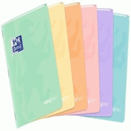 Oxford Lot de 10 Cahier EasyBook Pastel piqué 17x22, 96p./48 feuilles 90g/m², Séyès, coloris pastels assortis (6) - 3020120185583