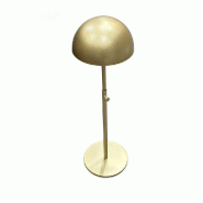 Présentoir chapeau métal ø15 cm H 60 cm or mat