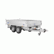Remorque Benne Saris HDS - 310 x 176 cm - PTAC 3000 Kg - Tri-benne - Pompe électrique - Référence S01359