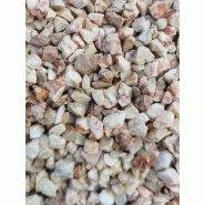 Gravier 9/16 Rose de Provence - Marbre - Nuance de rose - Concassé - Densité 1.5 ton/m3