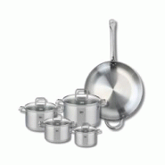 Set de 1 Poêle de cuisson 32 cm et 4 faitouts 12, 14, 16 et 20 cm Elo Profi Citrin - gris Acier inoxydable 18/10 3176239950090 Set de 1 Poêle de cuisson 32 cm et 4 faitouts 12, 14, 16 et 20 cm Elo Profi Citrin - gris Acier inoxydable 18/10 3176239950090