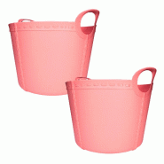 SP BERNER Set 2 Life story petit panier 15l rose clair - rose plastique PK5895 SP BERNER Set 2 Life story petit panier 15l rose clair - rose plastique PK5895
