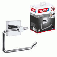 Tesa Ekkro Dérouleur Papier Toilette, finition brillante Métal Chromé, adhésif, technologie sans Percer, 53 mm x 140 mm x 99 mm - argenté métal Tesa Ekkro Dérouleur Papier Toilette, finition brillante Métal Chromé, adhésif, technologie sans Percer, 53 mm x 140 mm x 99 mm - argenté métal
