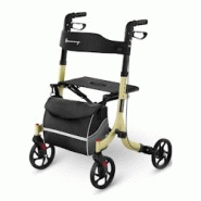 Uniprodo - Uniprodo Déambulateur Léger Rollator Ambulateur Aide À La Marche Marchette UNI_ROLL_04 F (4 Roues, Pliable, Siège, Dossier, - 4250928671790
