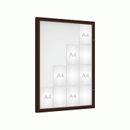Vitrine extérieure classique peinte - simple face - 4 à 21 A4 - plexi chocs ou verre sécurisé_0