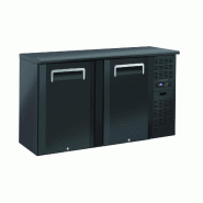 Arrière-bar noir 2 portes pleines - 315 L | Coolhead - QB200