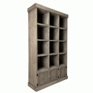 Buffet Héritage pin vieilli 12 cases 3 portes L119xH200cm
