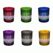 Coffret de 6 gobelets 32 cl en   taillé -  Multicolore Rond Cristal Table Passion - multicolore verre 3106233470492