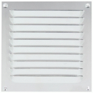 Grille d&#039;aération estampée aluminium avec moustiquaire nylon 400 x 100 mm