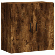 Helloshop26 - Armoire murale design pratique rangement moderne 60 x 31 x 60 cm en bois d'ingénierie chêne fumé 02_0048818 - Bois massif 3000235491298