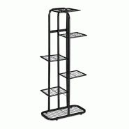 Helloshop26 - Étagère à plantes escalier moderne 107 x 44 x 24 cm support stable en acier noir 13_0010802 - noir métal 3000245424545