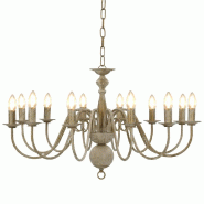 Helloshop26 - Lustre classique élégant design antique salle à manger 80 x 45 cm en métal blanc antique 02_0046426 - blanc métal 3000234230867