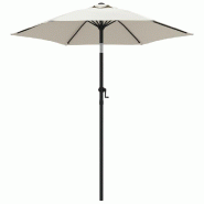 Helloshop26 - Parasol 200 x 211 cm aluminium blanc sable  02_0008146 - blanc aluminium 3000435882728