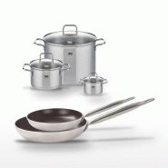 Lot de 2 Poêles 24/28cm et 3 Faitouts 12/20/26cm Elo Bistro Line - gris 3176239968187