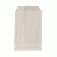 Sachet kraft blanc plat 8 x 13 cm par 500