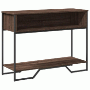 Table console chêne marron 100x35x74,5 cm bois d'ingénierie Modèle Atlas Infinite Panorama - 848533