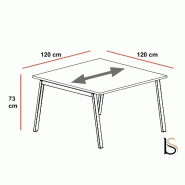 Table de réunion Born Mixte- Mobel Linea - 120, Blanc